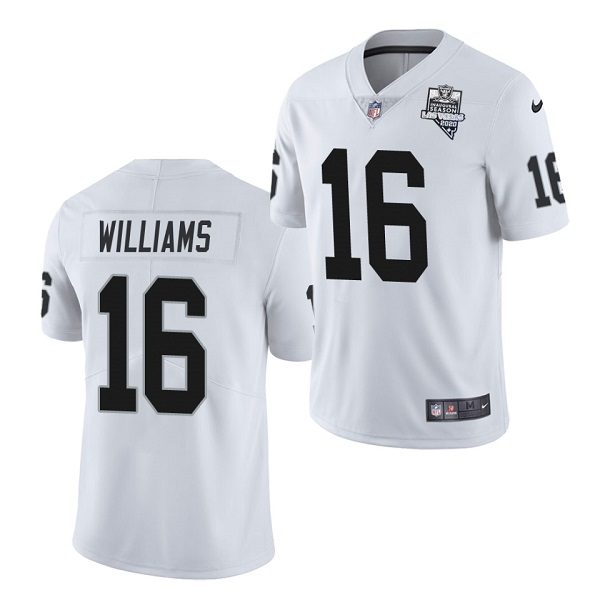 Men's Las Vegas Raiders #16 Tyrell Williams White NFL 2020 Inaugural Season Vapor Limited Stitched Jersey